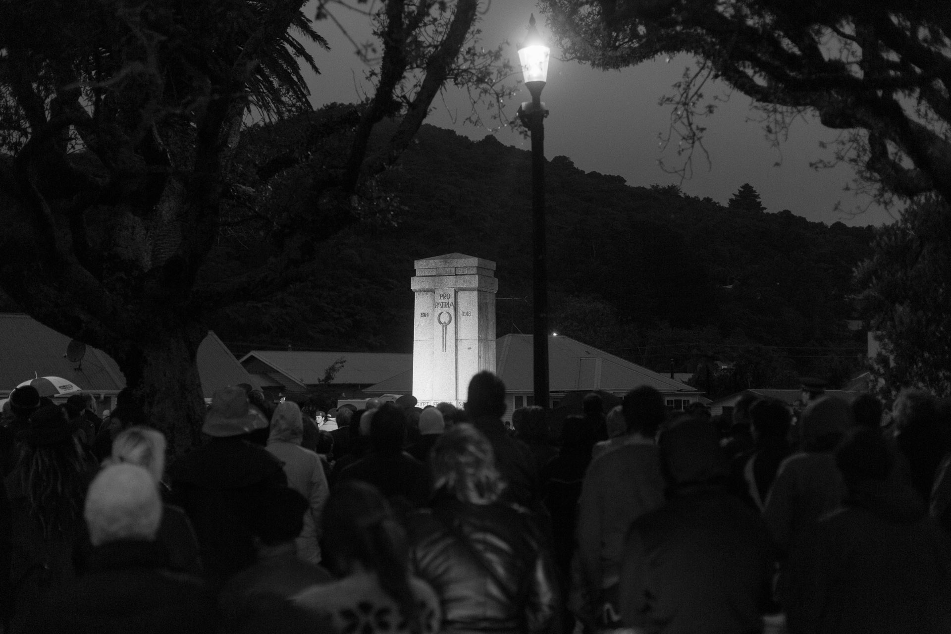 Crowds at the Greymouth for the ANZAC dawn service.